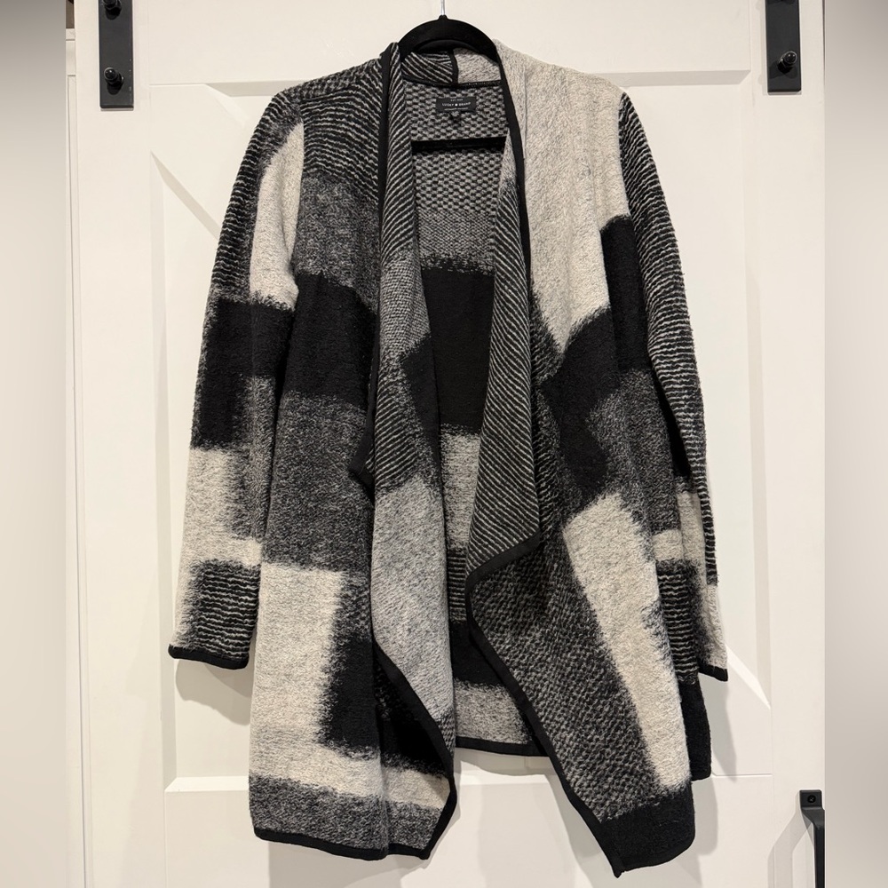 Lucky Brand Black and Gray Women's Sweater